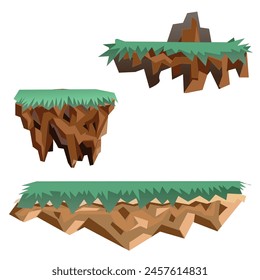 2D Floating Game Platform Vector
