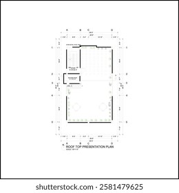 2D Floor plans of a house,  cottage. Project of Individual villa, apartment. Architectural CAD drawing. Blueprint layout. Technical Colored Plans. Vector illustration, Roof Plan, Elevation.