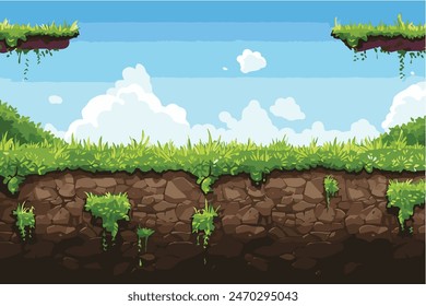 2d Game Assets, Background, Platforms, Tileset, 