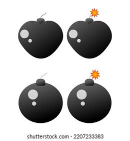 2.ª bomba de juego, quema de fusiles, bomba plana minimalista