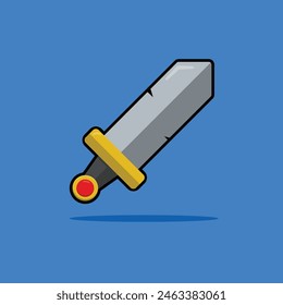 2D-Spiel Schwert Vektorillustration