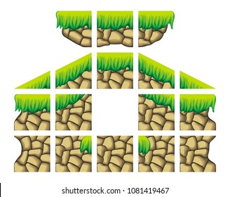 
2d game tileset platformer, tile set for game background
