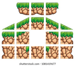 
2d game tileset platformer, tile set for game background