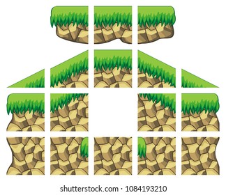 2d game tileset platformer, tile set for game background