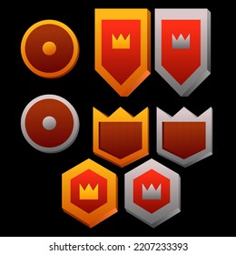 2d game weapons, a set of swords, shields, arrows