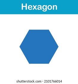 2d geometric shape of hexagon