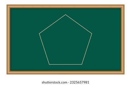 2d geometric shape of pentagon. Polygon pentagon shape in mathematics. Mathematics resources for teachers and students.