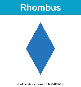 2d geometric shape of rhombus