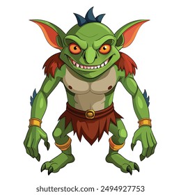 
2d a goblin monster , vector art