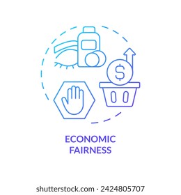 Icono de equidad económica de gradiente 2D, vector creativo aislado, ilustración de línea delgada que representa impuesto rosa.