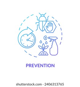 2D gradient prevention icon, isolated vector, integrated pest management thin line illustration.