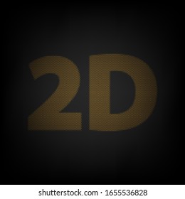 2d Grafikzeichen. Icon als Gitter der kleinen orangefarbenen Glühbirne in der Dunkelheit. Illustration.