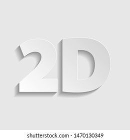 2d graphics sign. Paper style icon. Illustration.