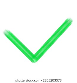 2D green check mark on white