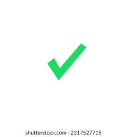 2D green check mark vector  