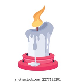 2.º icono de una vela en llamas 