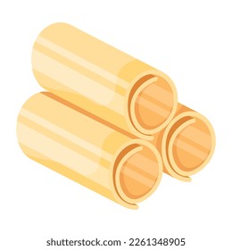 A 2d icon of cheese rolls