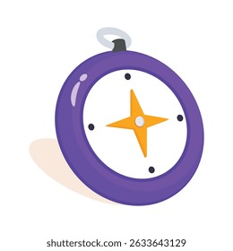 A 2d icon of compass ready for premium use