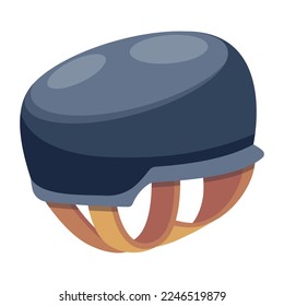 A 2d icon design of helmet 