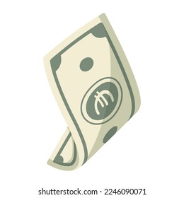2d icon of euro note is customizable and handy 