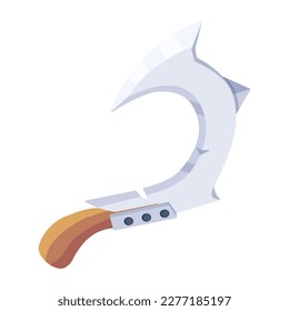 Here’s a 2d icon of a fantasy sickle 