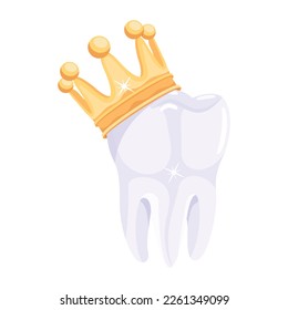 A 2d icon of healthy tooth 