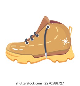 2d icon of a leather travel boot 