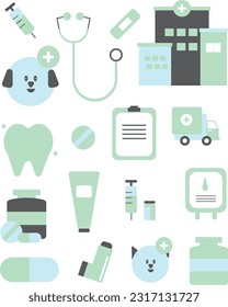 2D Icon Medical Element Vector