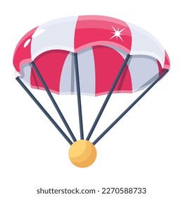Here’s a 2d icon of a rescue parachute 