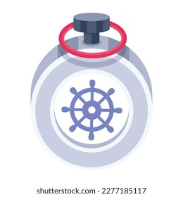 Here’s a 2d icon of a sailor compass 