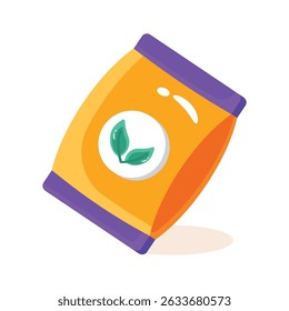 A 2d icon of seed bag for eco concepts