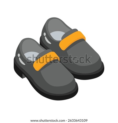 A 2d icon showing student shoes, easy to edit