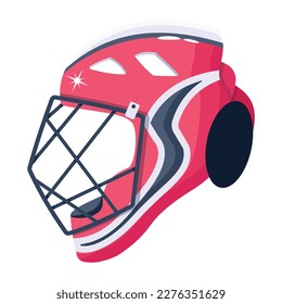 2d icon of a sports helmet side view 