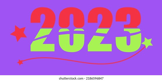 2d illustration 2023 Happy New Year