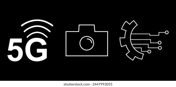 2d illustration 5G Network 5G Connection with WiFi