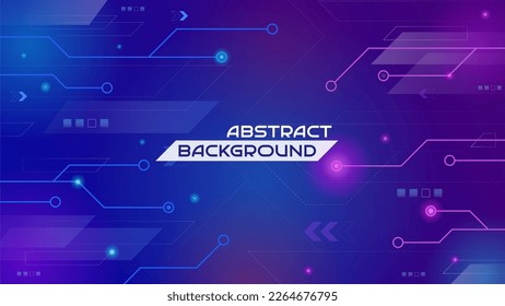 2d illustration Abstract futuristic electronic circuit technology background. Techno abstract wallpaper vector.