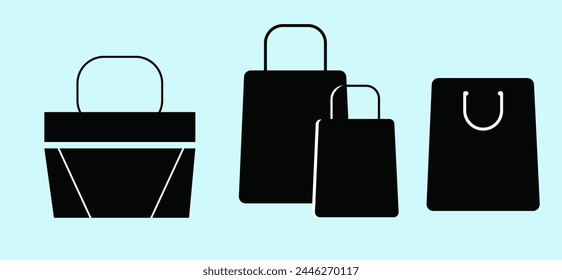 2d illustration abstract shopping bags
