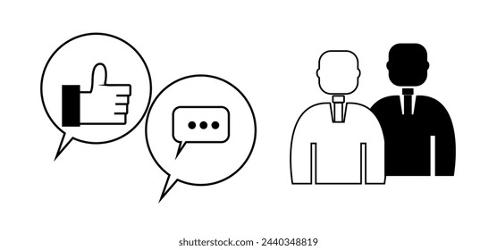 2d illustration business icon set