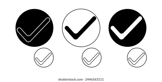 2d illustration Checkbox Tick sign