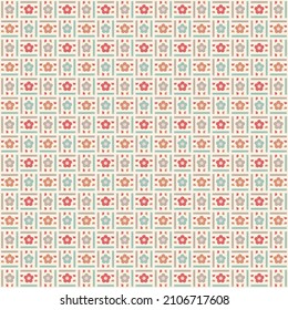 2D illustration of Colorful flower pattern abstract background