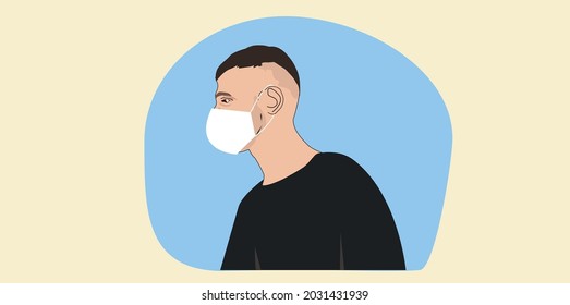 2d illustration covid protocol concept