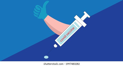2d illustration covid vaccine concept
