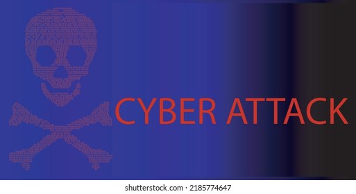 2d illustration Cyber Attack A06
