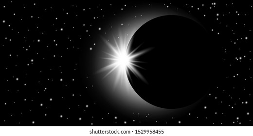 2d illustration. Deep interstellar space background. Bright stars, planets and moons and comets. Various science fiction creative backdrops. Space art.