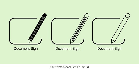 2d illustration document e sign concept