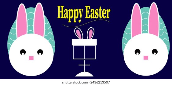 2d illustration happy Easter background

