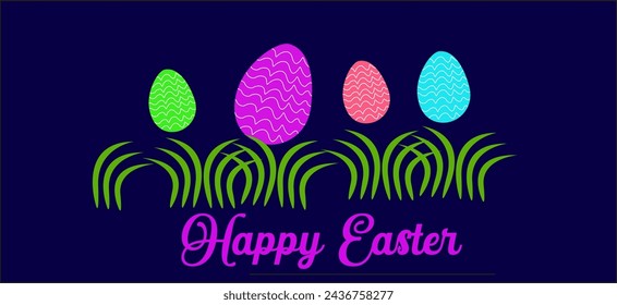 2d illustration happy Easter background
