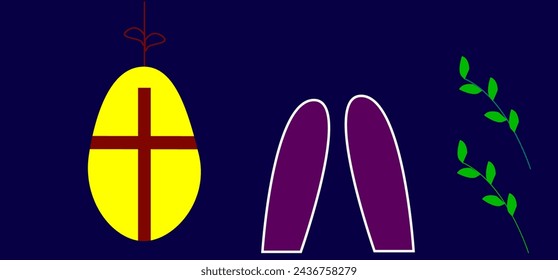 2d illustration happy Easter background
