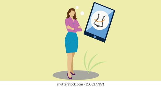 2d illustration health nutrition concept 