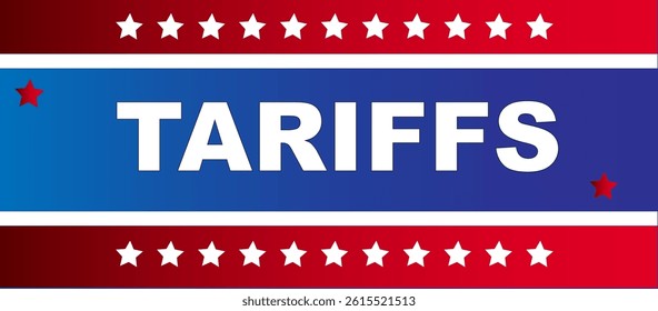 2D illustration import export tariff concept
